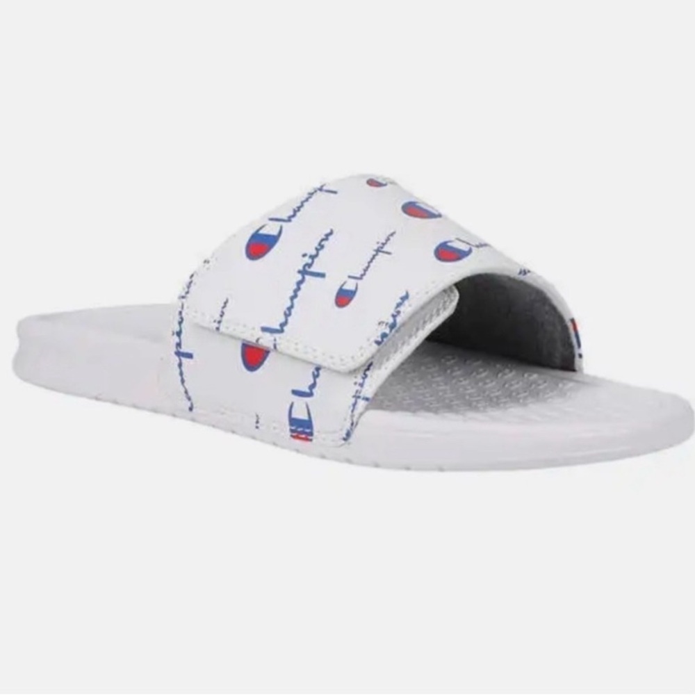 1 pair  Champion White Men's Slide Sandals